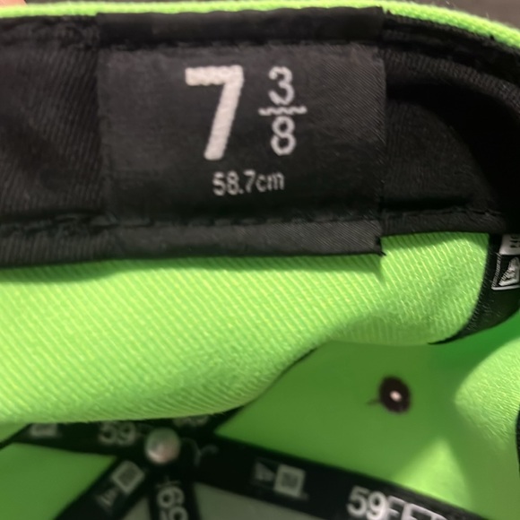 MILB Birmingham Barons /  Green and Purple 7 - 3/8s fitted Hat - Picture 2 of 3